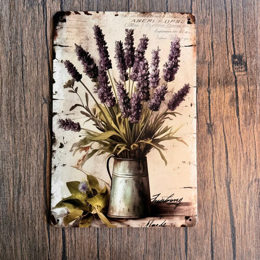 Wall Hanging Sign Metal Sign Flowers Garden Lover Lavender Gift NEW FAST SHIP